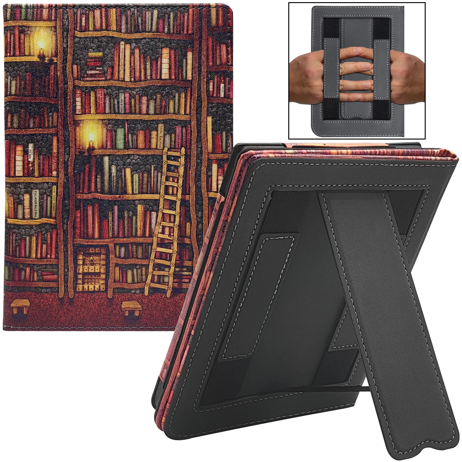 Suporte para Pocketbook Cor Tonch hd Toque Lux Básico Lux pb 606 616 617 627 628 632 633 Dupla Alça de Mão Capa