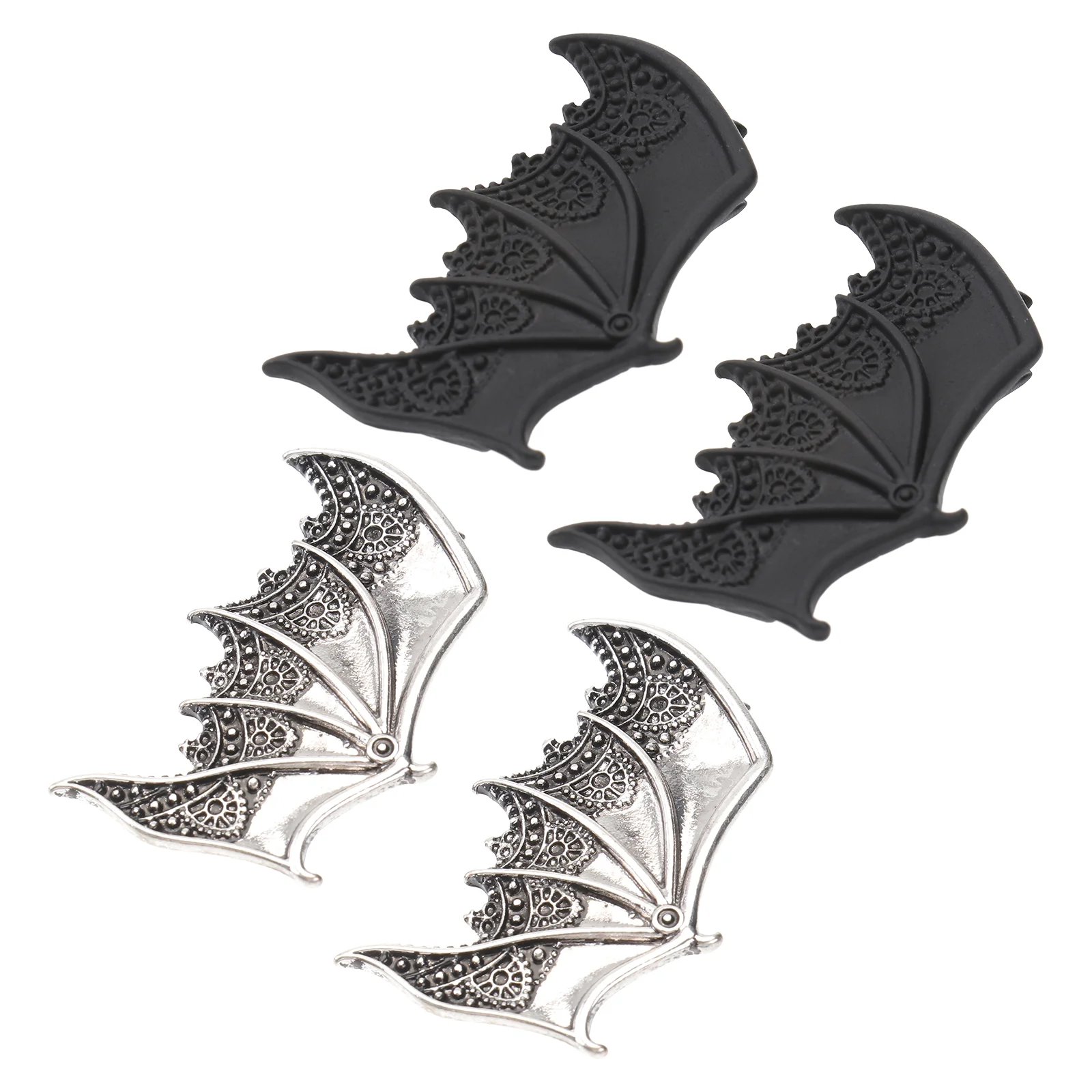 

2 Pairs Cool Wings Bat Wings Hairpins Punk Halloween Hairclip Accessories