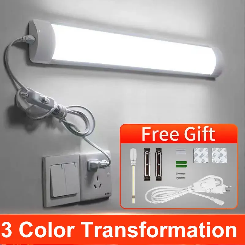 Led Tube Lights 85V-265V 3 Color High Brightness Lamp 20W For Kitchen Wall Cabinet Lamp 60cm Indoor Bedroom Closet LED Lights