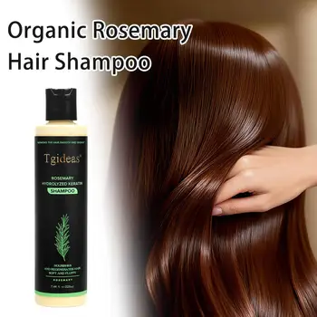Tgideas Shampoo al Rosmarino e Cheratina Nutriente per il Cuoio Capelluto, Riparatore, per Capelli Morbidi e Voluminosi, Cura per la Ricrescita dei Capelli Diradati