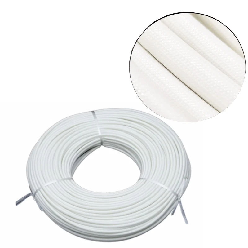 Fiberglass Sleeving 5Meters Fiberglass Tube 2-18mm Silicone Resin Coated Insulated Soft Glass Fiber Braided Sleeve High Temperature Pipe