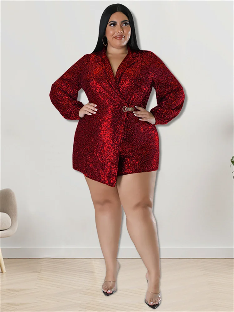 Wmstar Women's Plus Size Clothes Party Jumpsuit Solid V Neck Fashion One Piece Outfit Fashion Bodysuit  Wholesale Dropshipping