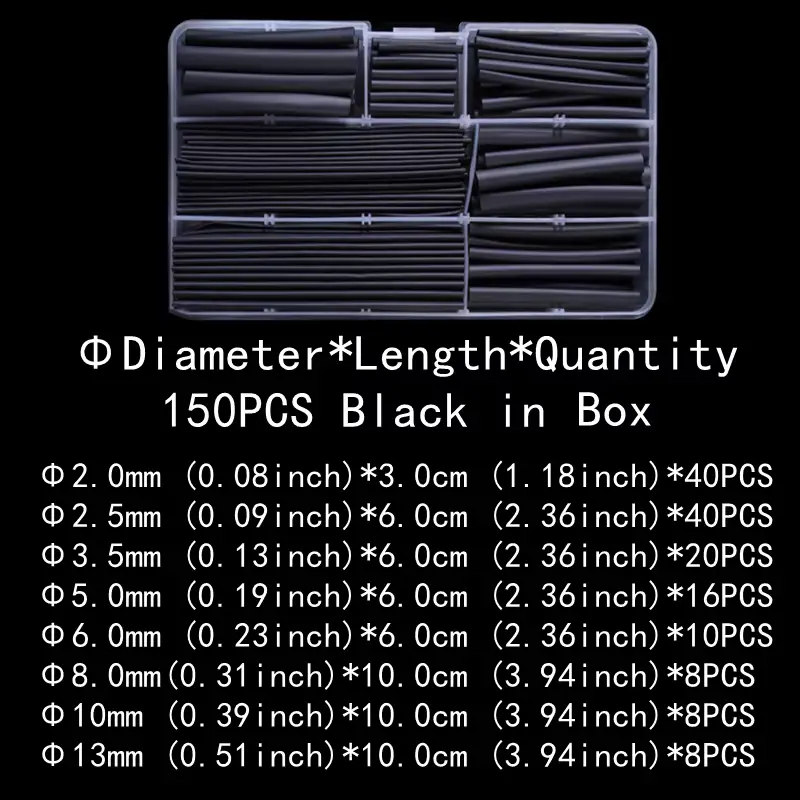 2:1,Heat Shrink Tubing,127-850 PCS,Insulated Polyolefin Sheathed,Electronic DIY Kit,Electrical Connection Tubing,Cable Sleeves image 10