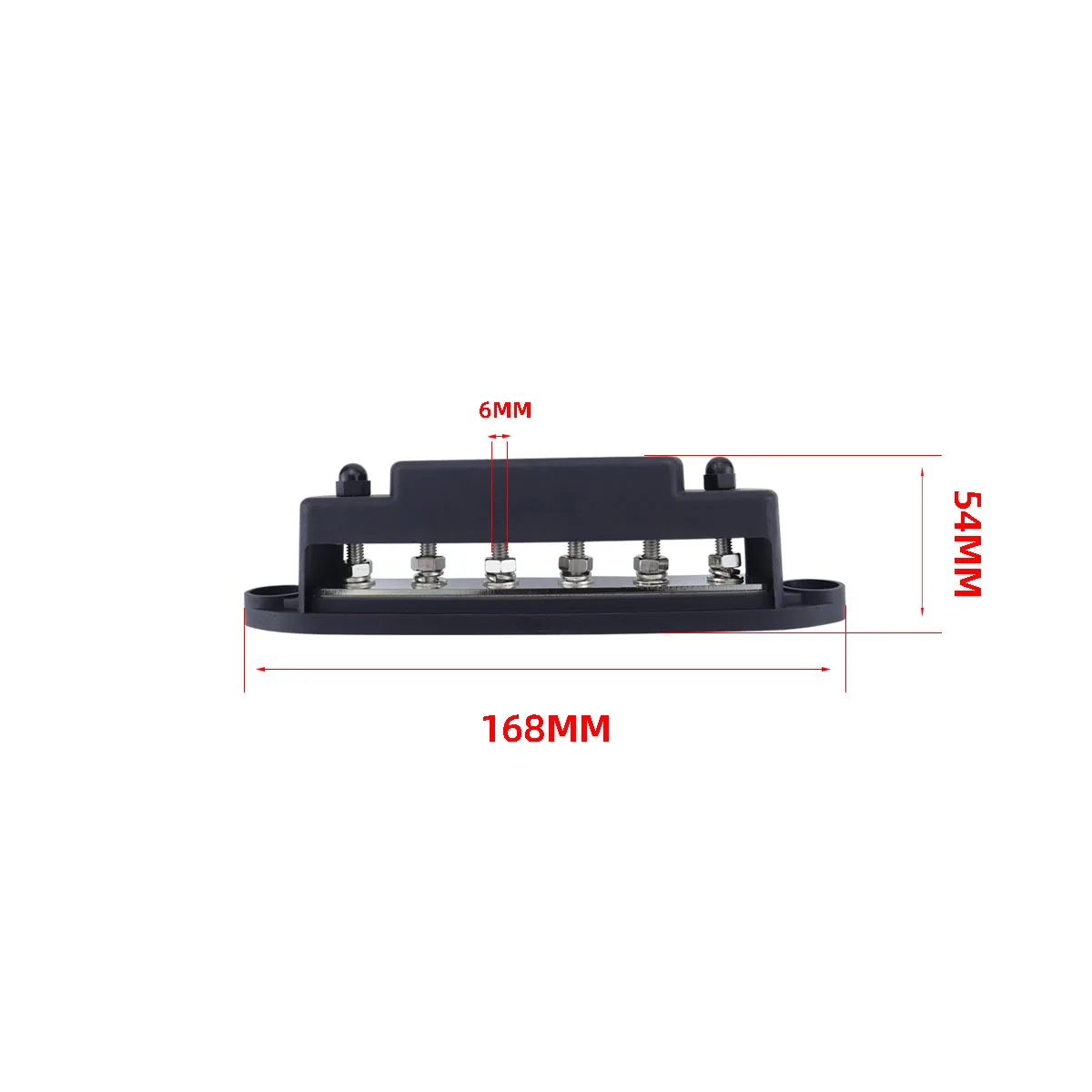 250A 12V marine busbar 1/4 "distribution block automotive and marine busbar terminal blocks 6 x 1/4" (M6) bolts