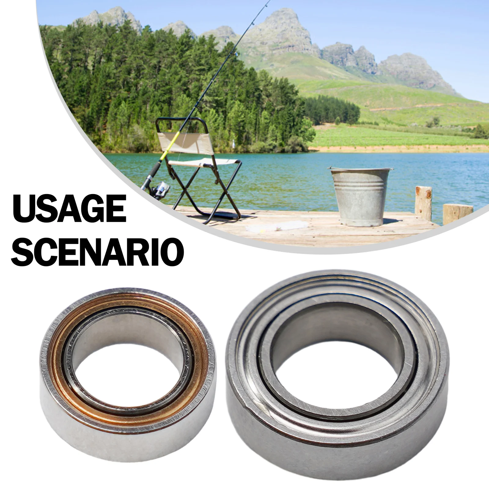 Fishing Reel Bearing 4x7x2/2.5mm 5x8x2.5mm 7x11x3mm 8x14x3.5/4mm Stainless Steel Ball Bearings Fishing Line Wheel Bearing Parts