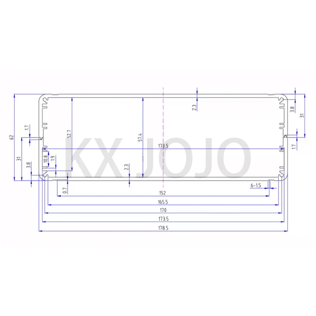gabinete de aluminio 17862100 200mm tipo impermeavel 05