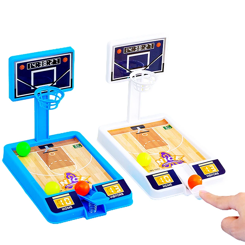 2Pcs Creative Mini Shoot Basketball Kids Handheld Finger Ball Funny Sports Toy 