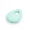 Romantic Angle Tear Pendant Silicone Teething Necklace 1pc Teether Beads For Baby Nurse Gifts For Mom Custom Jewelry 6