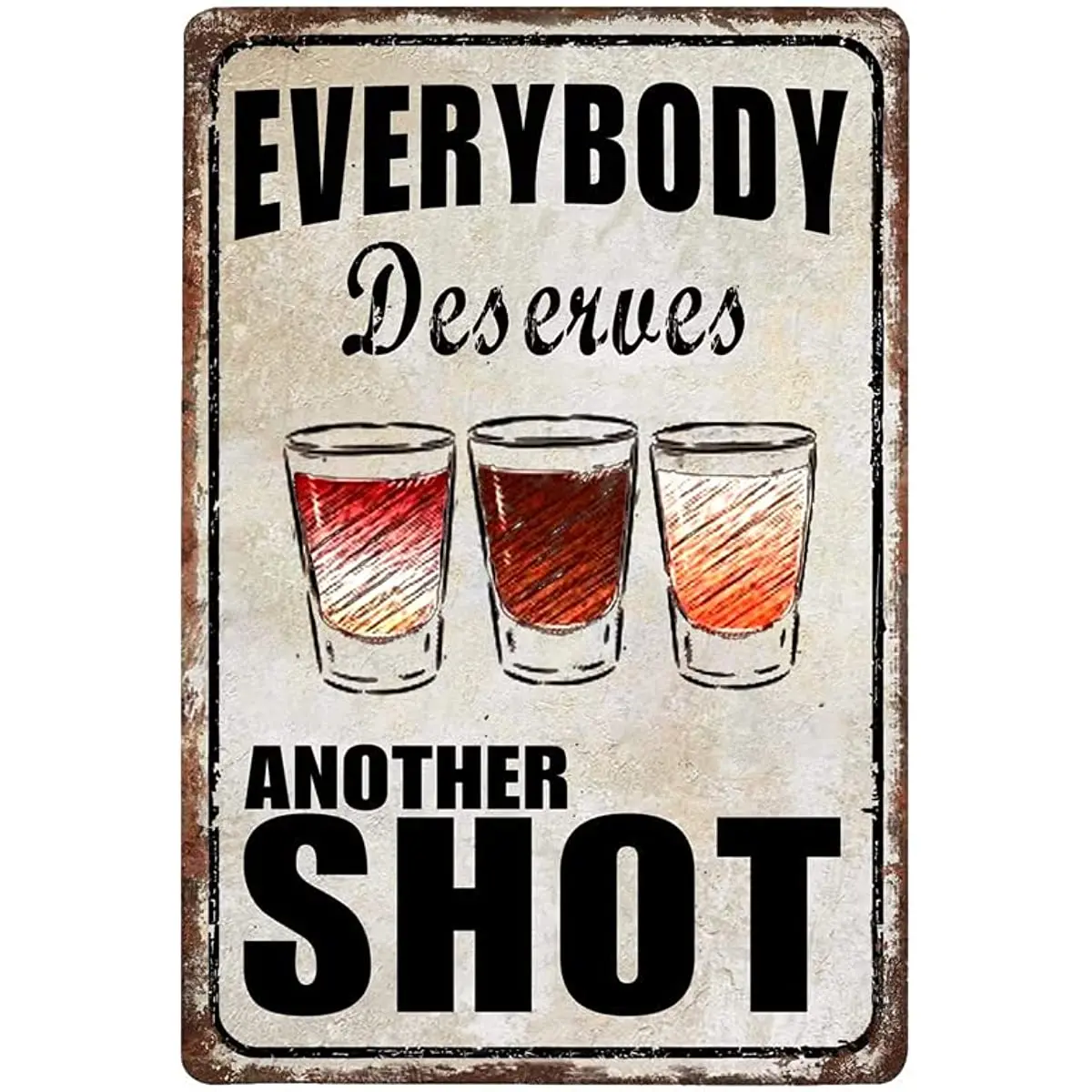 Vintage Tutti Vale La Pena Un Altro Segno Di Metallo Divertente Decorazione Della Parete Pittura In Latta-Per Bar Ristorante Porches-12X8 Pollici