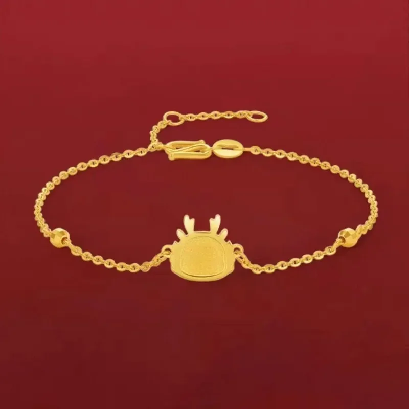 Bracciale Dragon Year Golden Zodiac Dragon Lucky Dragon Bracciale Rosso Di Capodanno Per Accessori Per Gioielli Regalo Festivo Per Ragazze Da Donna