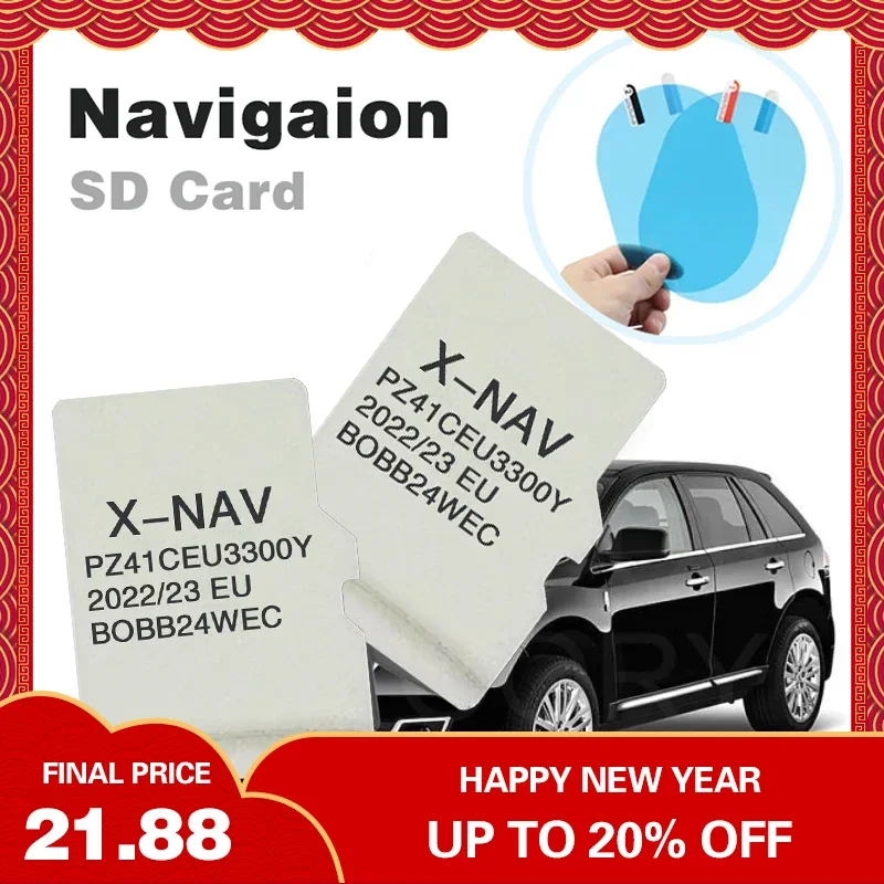 Per Toyota Aygo 2023 X-Nav Sat Nav Tf Card Navigation Ultimo Aggiornamento Eu Ru Uk Gps Map Accessori Per Auto 8Gb Con Flim Antiappannamento Gratuito