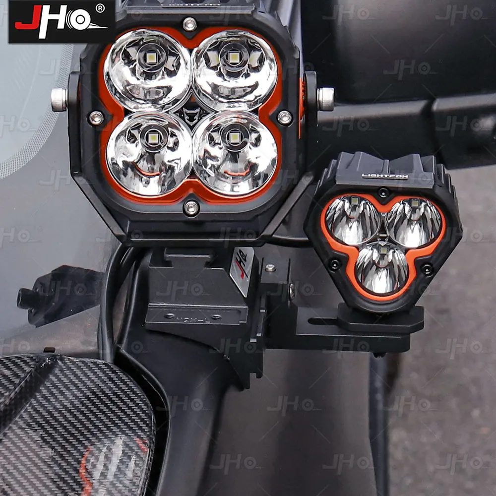 쉐보레 실버라도 ZR2 커스텀 후드 A-필러 장착 보조 작업등용 JHO 앰버/화이트 듀얼 컬러 LED 포드 라이트