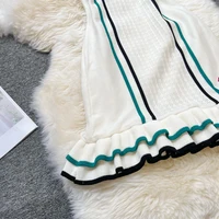 YuooMuoo Brand Fashion Women Knitted Mini Dress Ins Hot Sexy Package Hips Ruffled Party Dress Streetwear Lady Outfits Vestidos - Image 5