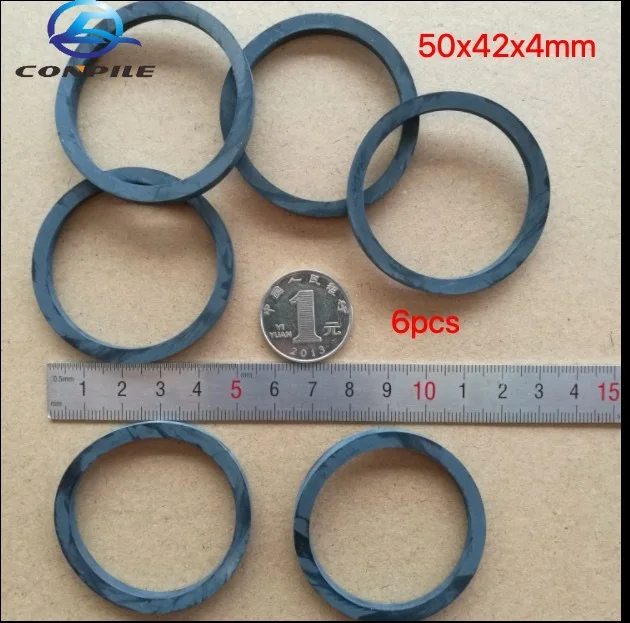 

6pcs 50mmx42x4 ring belt rubber shock absorbing sleeve for vintage cassette deck tape recorder Stereo player