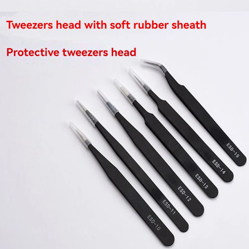 Eagle Shaped Tweezers Precision Stainless Steel With Hard Anti-Static Clamps Repair Tweezers Tip And Elbow 1.0mm Thick precision tweezers esd anti static tweezers phone repair tweezers