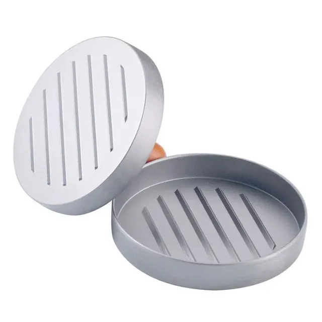 Marhahús Hamburger Sajtó Penész Kézi Húsprés Nem Tapadó Bevonat Burger Patty Étel Bbq Alumínium Ötvözet Kerek Formák - Image 5