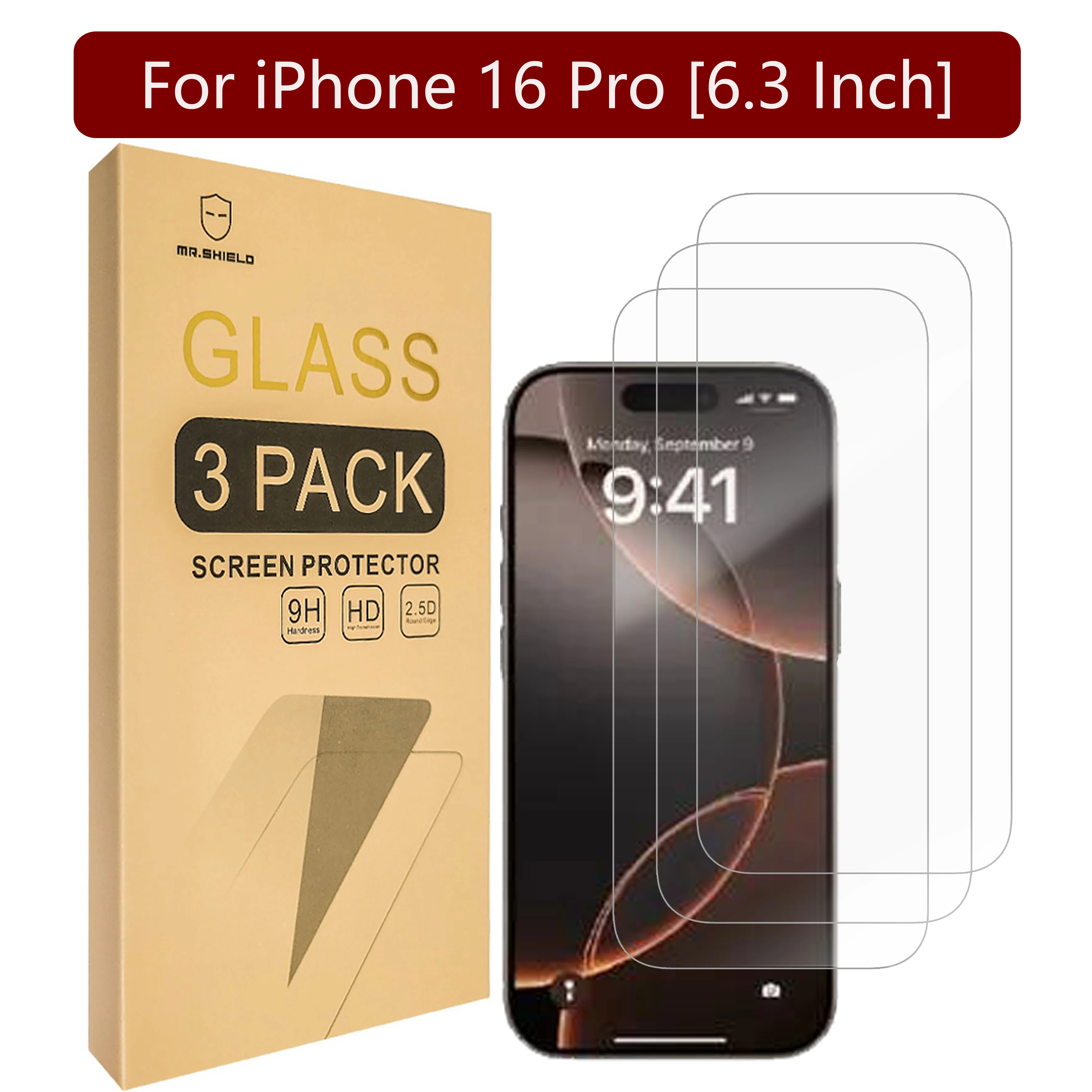 Screen Protector compatible with iPhone 16 Pro Inch