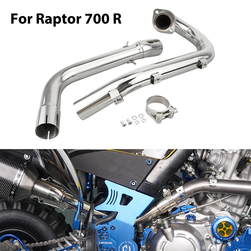 For Raptor 700 ATV Front Mid Exhaust Pipe For Yamaha Raptor 700R 700 2015-2023 YFM700 YFM700R SE Special Edition 2LS-E4611-00-00
