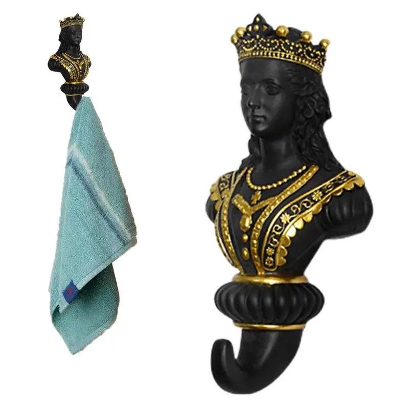 

Creative Wall Hooks Hooks For Wall With King Queen Design Heavy Duty Wall Mounted Hooks Hat Hangers For Wall For Bag Towel