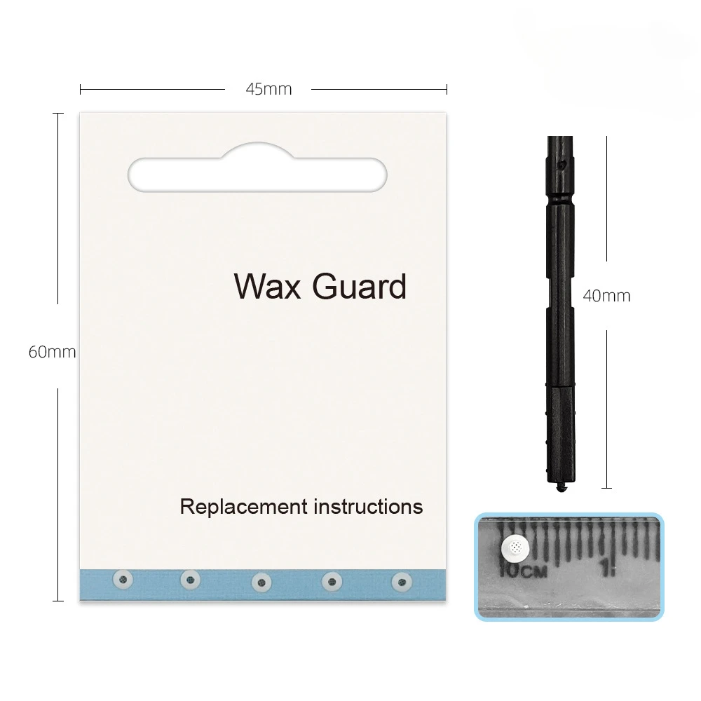 （8 PACKS/40 PCS）1mm Hearing aid Wax Guard Filter for phonak,Unitron,Resound Wax Traps and widex Hear Cleaning kit Simple Package