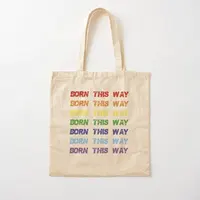 Born This Way Lady Gaga Cotton  Canvas Bag Reusable Handbag Tote Fabric Unisex Casual Shoulder Bag Grocery Women Foldable 1