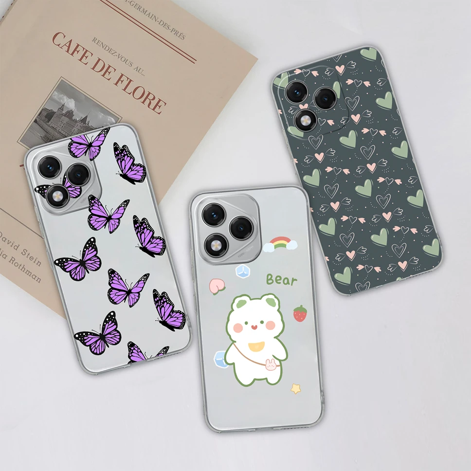 Transparent Butterfly Soft Silicone Protective Phone Case - Anti-Drop Cover