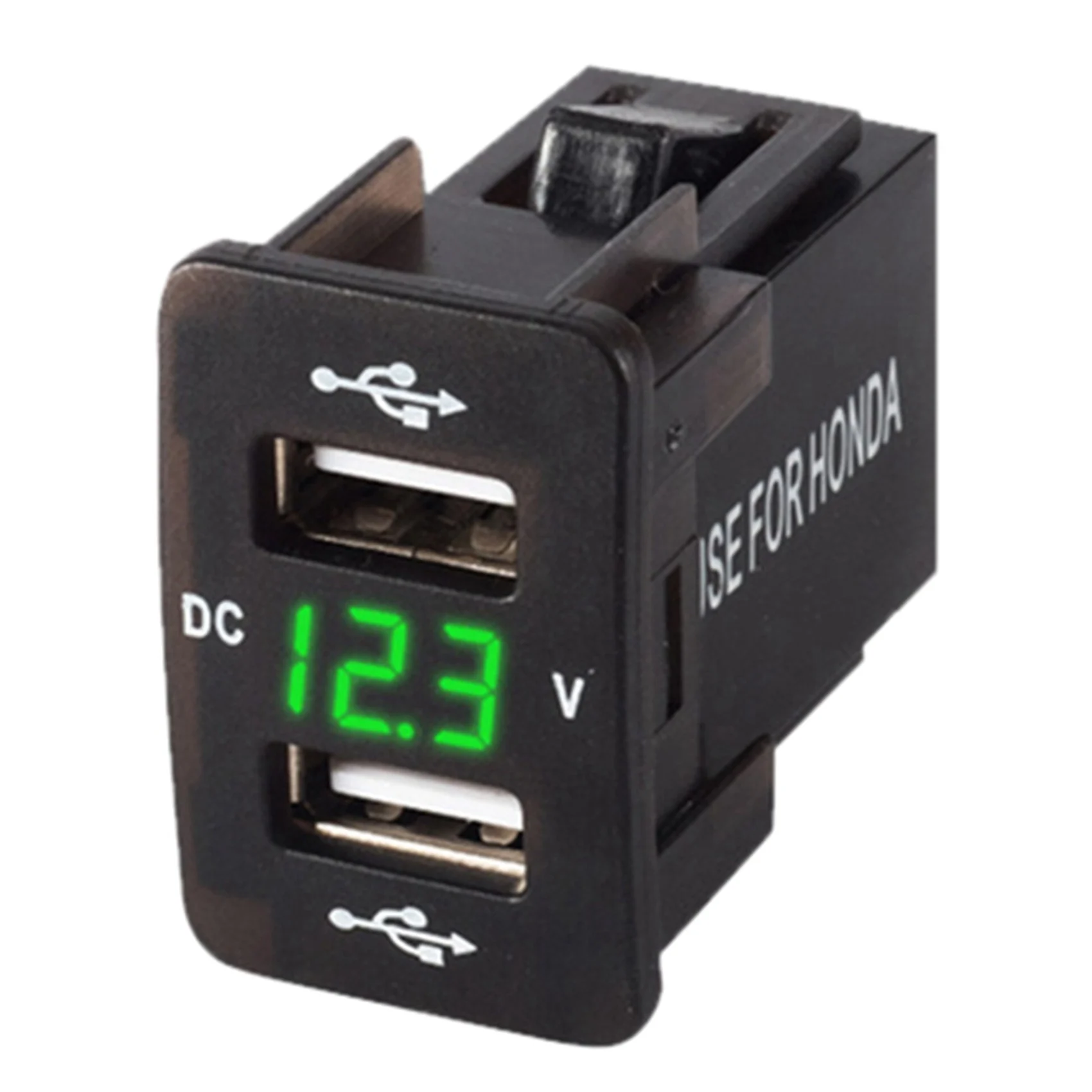 

Car USB Charger 12V-24V Dual USB Charger with Green Voltage Waterproof Mobile Phone Charger for