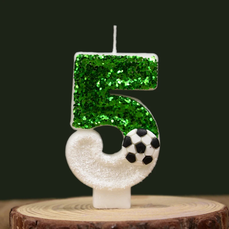 Kids Sports Theme Soccer Cake Candles - Fun Birthday Party Decorations & Cupcake Toppers