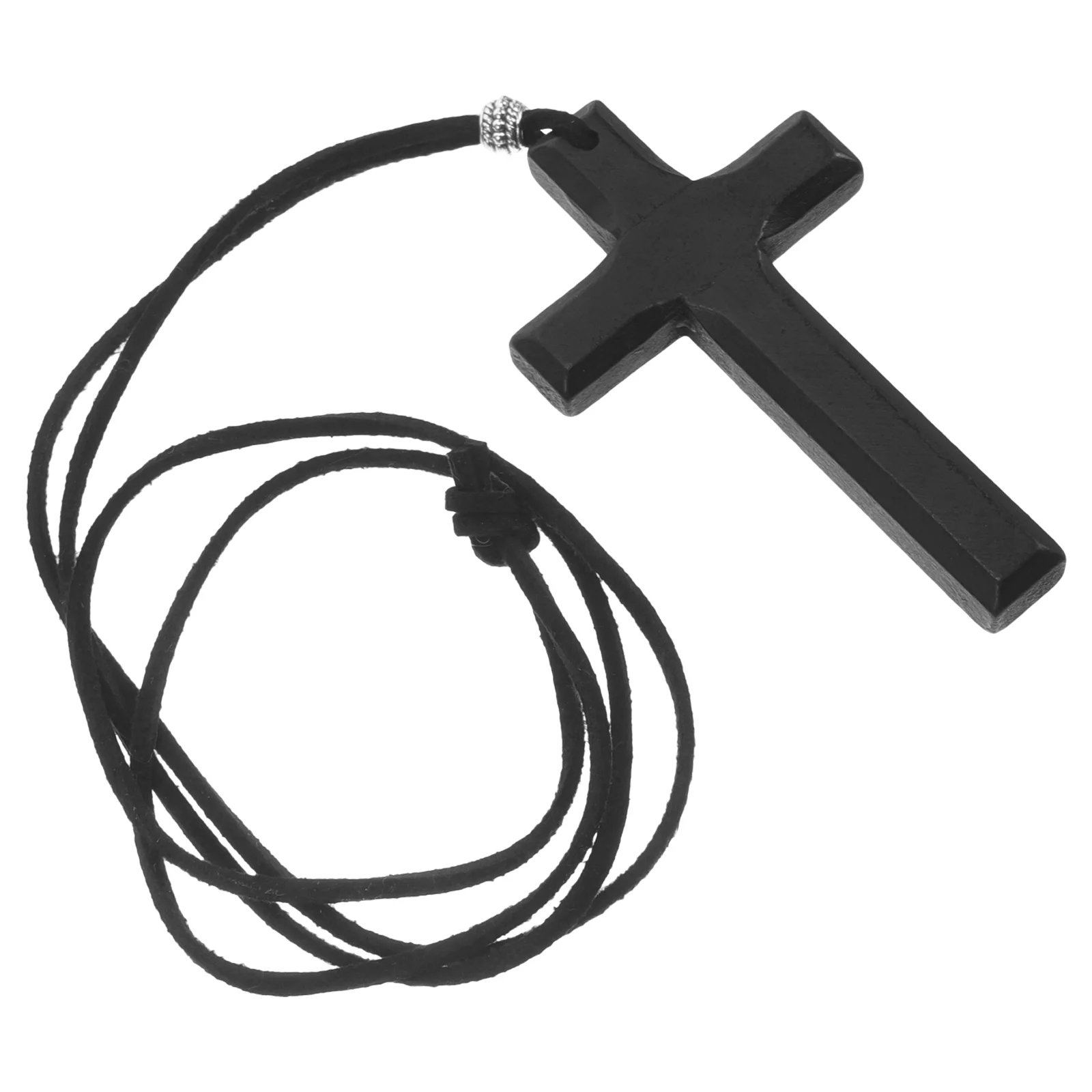 Wood Cross Pendant Necklace - Handmade Walnut Crucifix Necklace For Men & Women, Car Rearview Mirror Decor