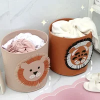 Baby Toy Storage Bucket Dirty Clothes Storage Basket Cute Clothes Storage Basket Baby Storage Basket Lion Shark Storage Felt 5