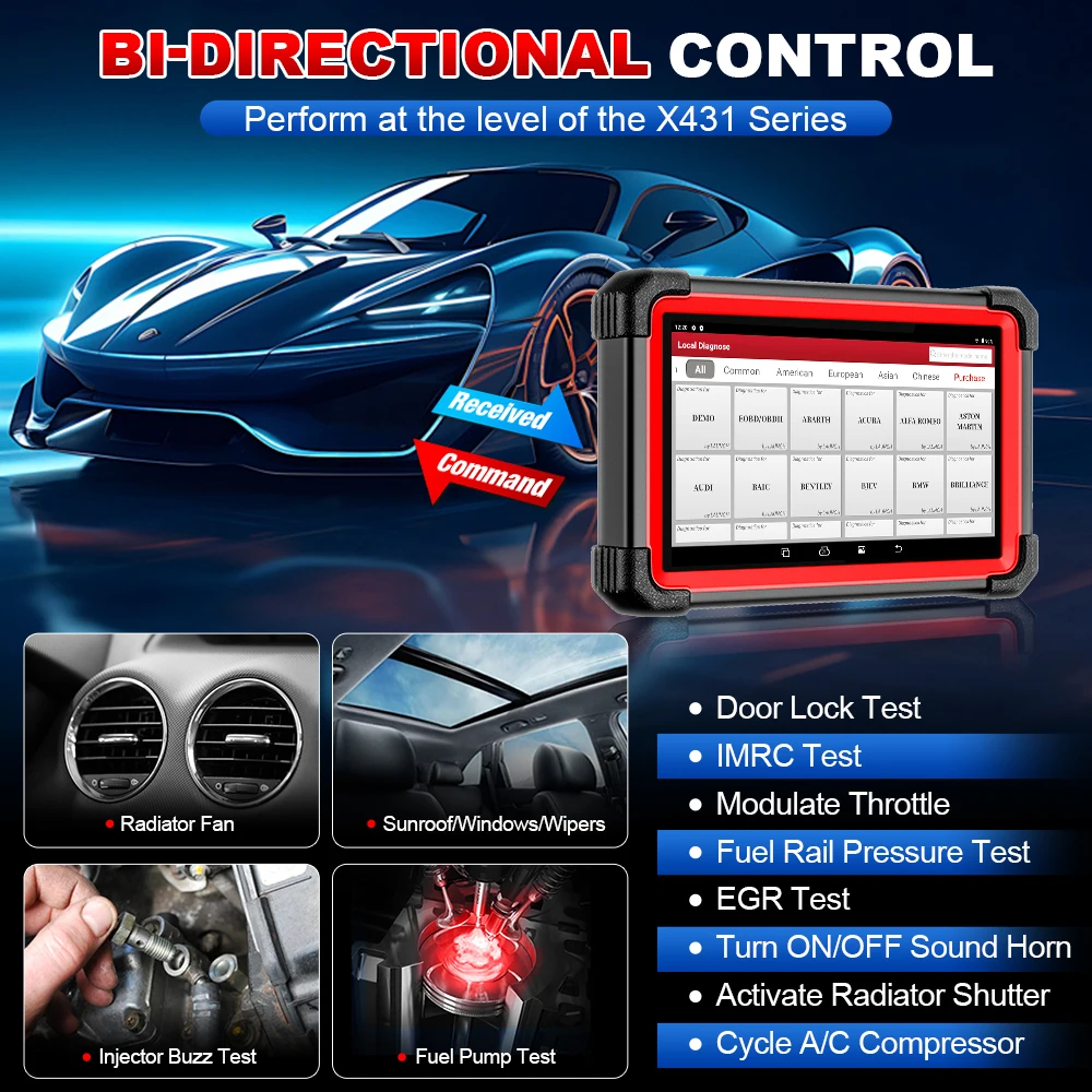 LAUNCH X431 CRP919 EV Diagnostic Scanner - Bidirectional Scan Tool For Electric Vehicles