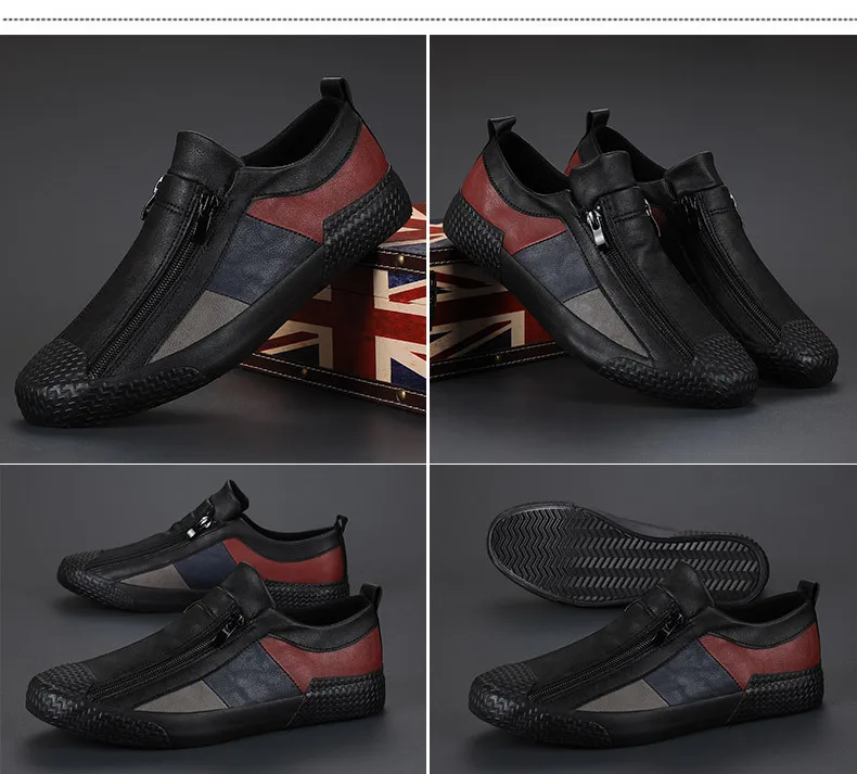Handmade Leather Casual Shoes, Design Sneakers Comfortable for Men - Uniqwear