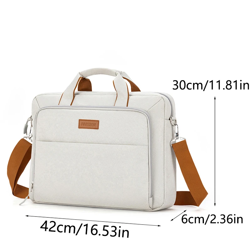 Borsa per computer di grandi dimensioni, valigetta da pendolarismo alla moda con cuscino d'aria, avvolge completamente lo scomparto del computer - immagine 2
