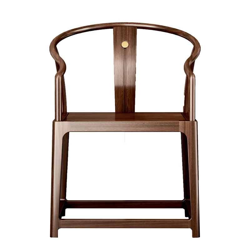 

XK round-Backed Armchair Three-Piece New Chinese Tea Chair Modern Minimalist Antique Officer's Cap Single Backrest Sofa Chair