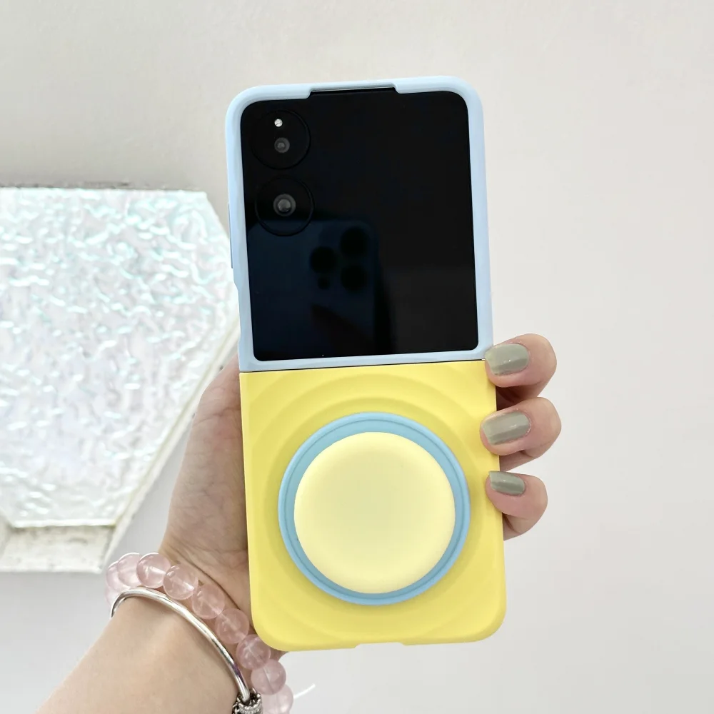 Magsafe Ripple Pattern Contrast Color Foldable Matte Anti-Slip Grip Case