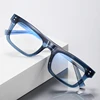 Transparent Gray Frame Square Myopia Prescription Glasses With Lenses Anti Blue Rays Student Myopes Lunettes  0 -0.5 -0.75 To -6 4