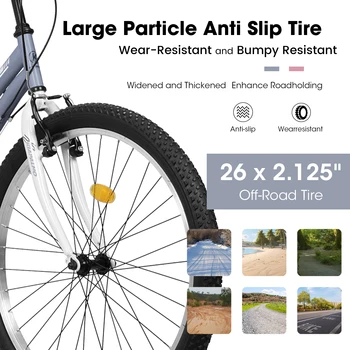 Ecarpat Womens Girls 26 Inch Mountain Bike, 21 Speed Outdoor Cycling Bike, Womens' Bicycles V-Brake with High Carbon Steel Frame 2