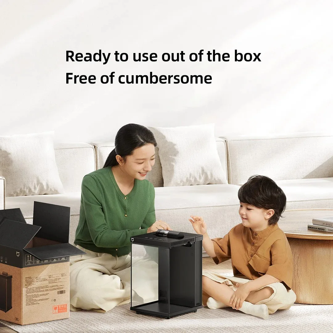 Xiaomi Mijia Smart Desktop Acquario 10L Smart Fish Tank App Controllo Alimentazione Pro Filtrazione Mi Home Compatibile Senza Assemblaggio CN - immagine 5
