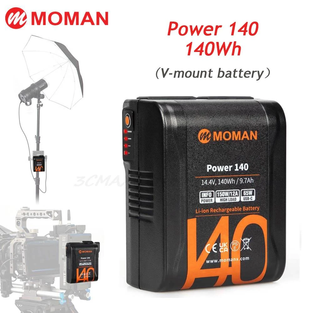Moman V Mount Battery Power 140 140WH V Lock Batteries Power Bank