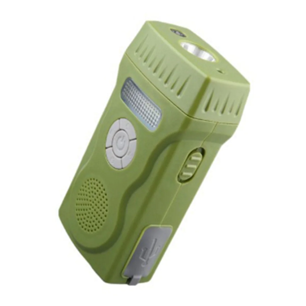 BAAU Multi Functional Hand-Powered Flashlight Outdoor Emergency Lighting Lamps with Radio Floodlight