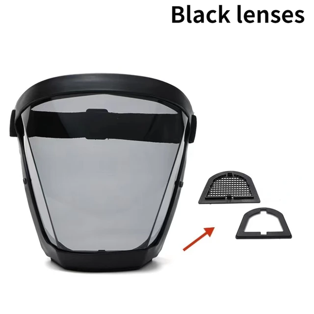 Security protection Transparent full face shield safety glasses Protective Cover WindProof Anti-fog Eye Protection Face Mask Black eye