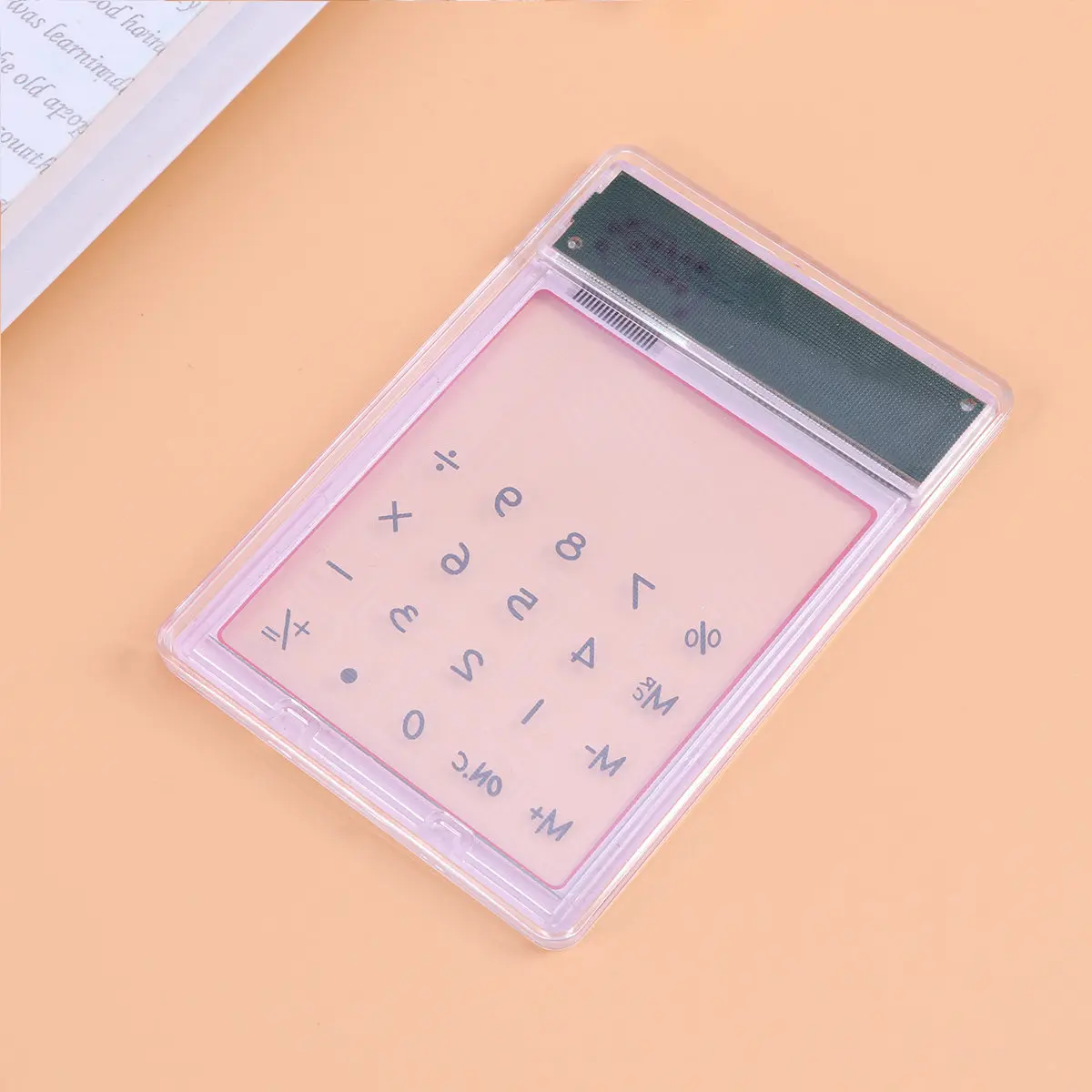 LCD 디스플레이가 있는 초슬림 태양열 계산기 8자리 터치스크린 기능 사무용품 학생용 휴대용 컴팩트