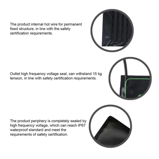 Fűtőpad Pvc Szilárd Színű Téglalap Alakú Növény Fűtő Szőnyeg Gyorsított Összecsukható, Újrafelhasználható Fűtési Párna Kertre/Udvarra - Image 4