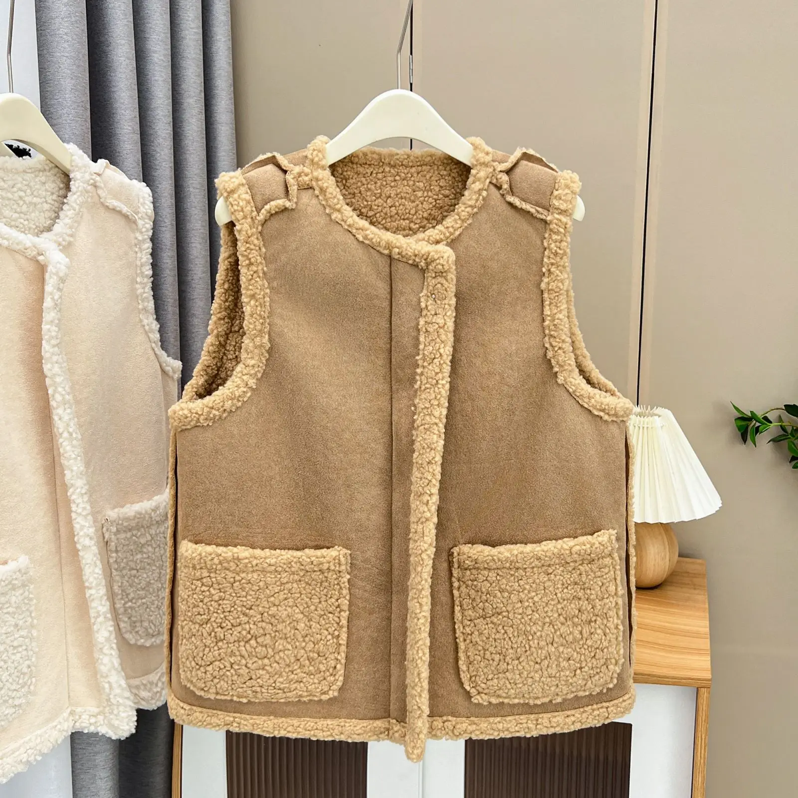 سترة عصرية للخريف والشتاء 100 كجم مبطنة بالصوف قاب...