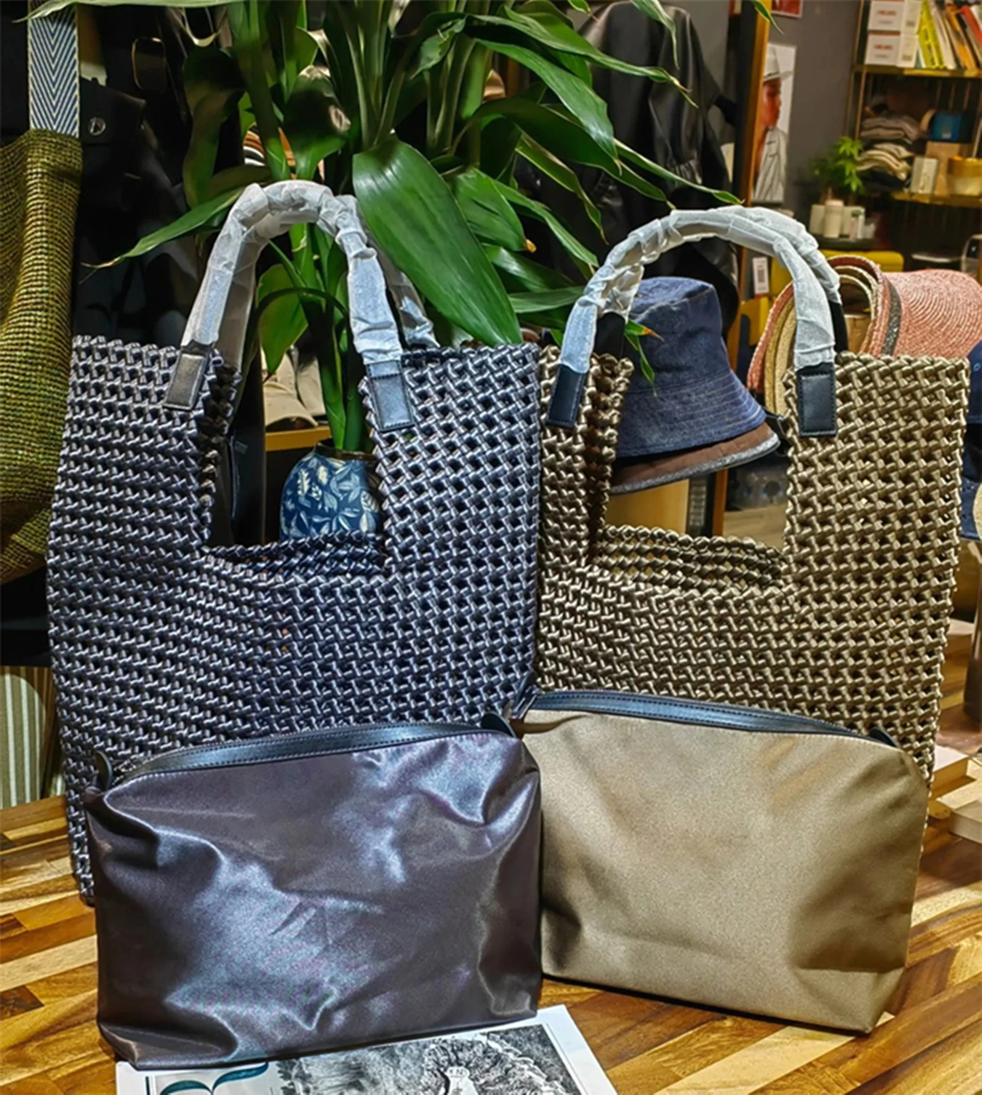 High Quality Women Woven Tote Bags Bag Large Capacity Bucket Bag Handbags Underarm Bags