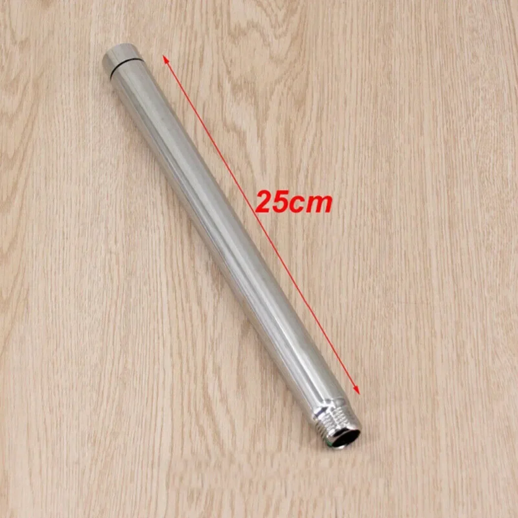 Shower Pipe Extension Shower Head Extender 1pc Round Shower Extension Rod Stainless Steel 15cm 25cm 30cm Shower Head Extender Pipe Extension Tube Bathroom Accessories