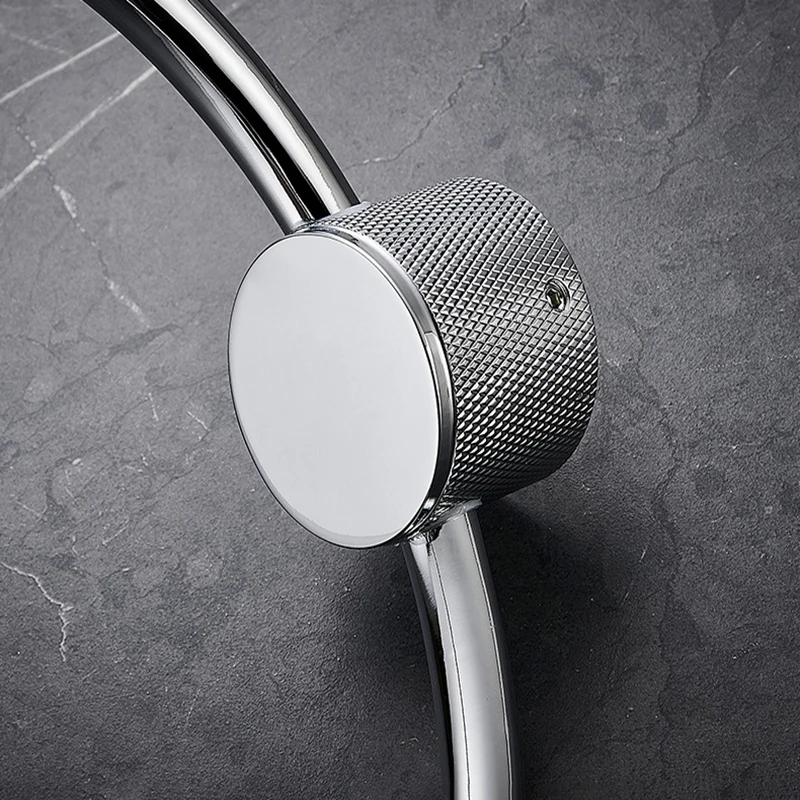 Bathroom Towel Holder Brass Wall Mounted Chrome Round Towel Ring Holder Toilet Storage Rack Bathroom Accessories