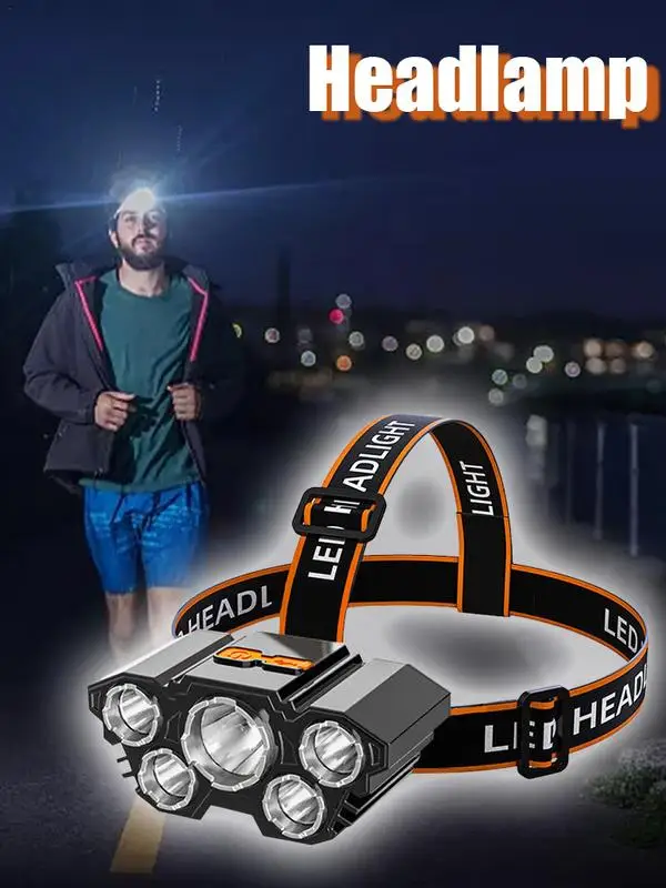 

Most Powerful LED Headlight Sensor Head Light USB Rechargeable Headlamp Head Torch Head Flashlight Waterproof For Camping Hiking