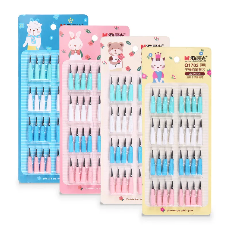 M&G Multi Point Pencils Non-sharpening Auto Mechanical Pencil Push-A-Point Strong Pencil Lead for School Supplies IELTS Use 4PCS auto bed leveling push pin needle self level sensor probe tips for bltouch dropshipping