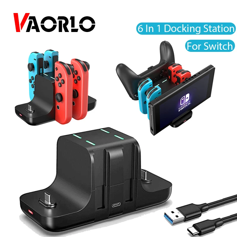 6-in-1For Nintendo Switch 充電器 4 つの Joy-cons と 2 つの